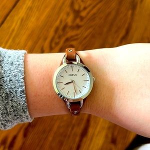 Leather band Fossil watch!